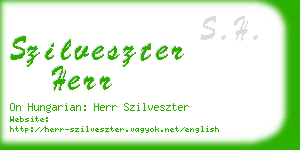 szilveszter herr business card